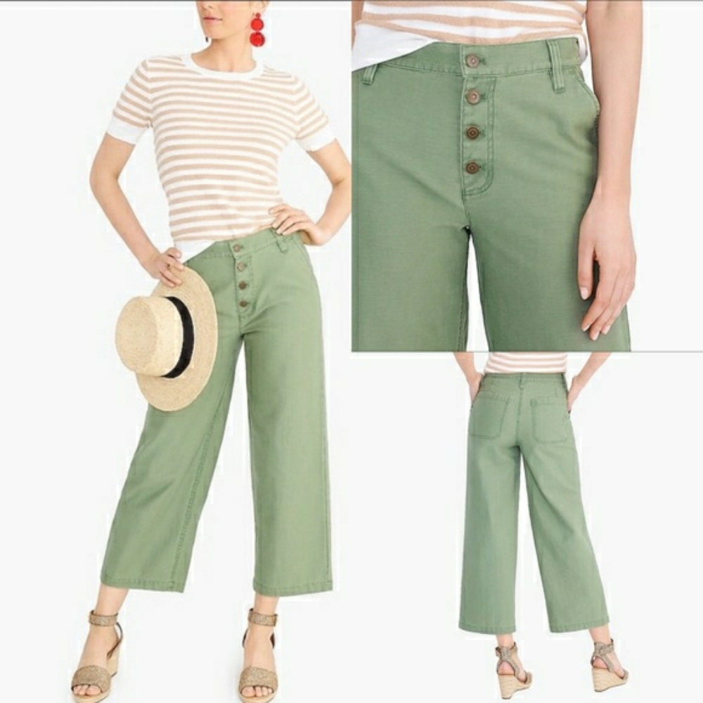 J Crew Wide-leg button-front pant

(Size 30) NWOT
